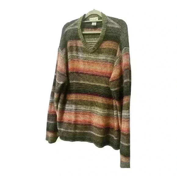 Norm Thompson Escape From The Ordinary VNeck Striped Sweater Womens XL - Picture 4 of 10